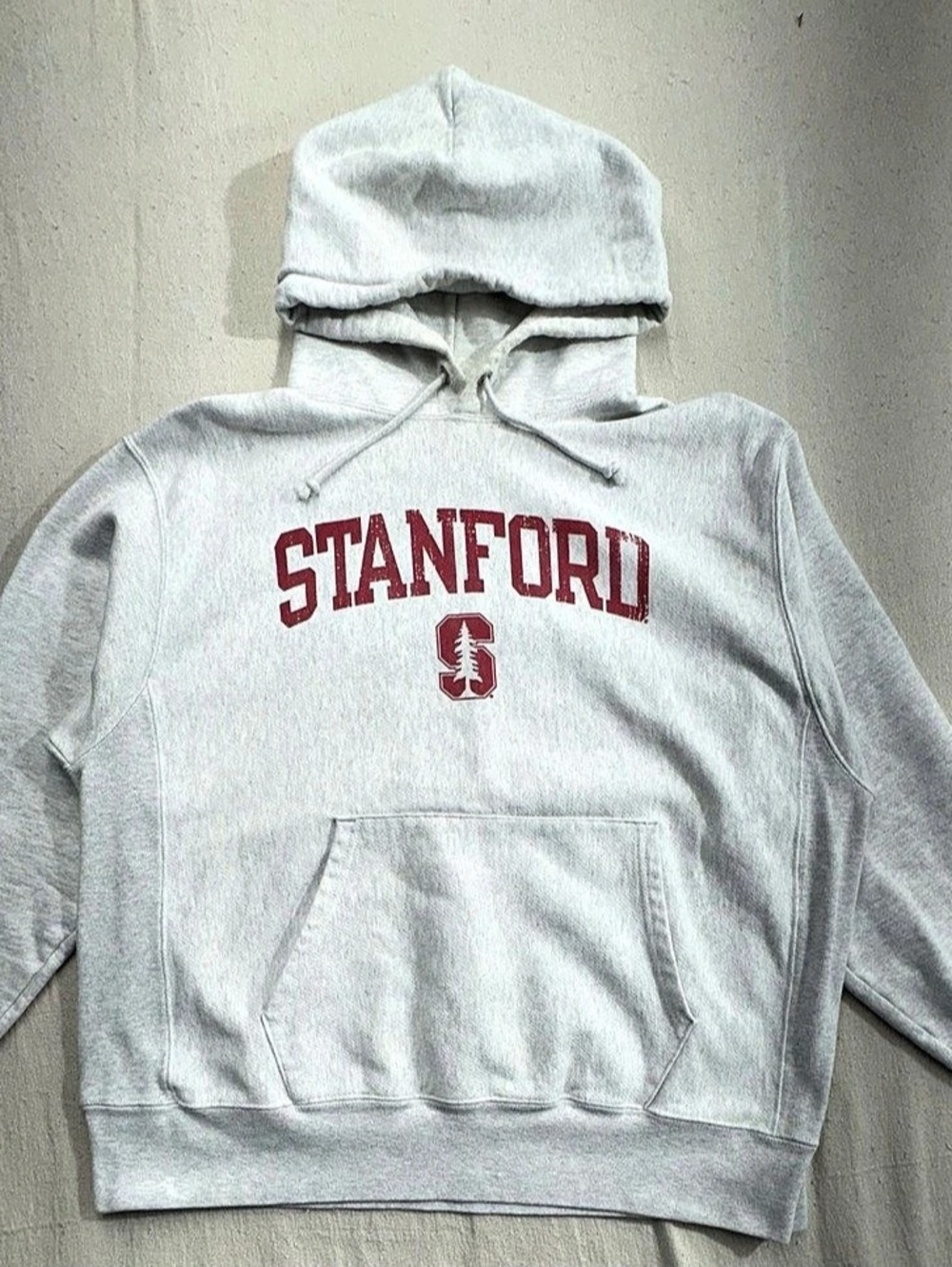 Champion Reverse Weave Stanford Cardinal Gray Pullover Hoodie XL